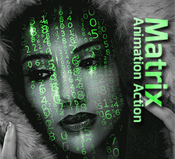 极品PS动作－矩阵雨(GIF动画/含高清视频教程)：Matrix Animation Action